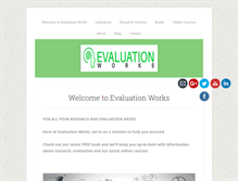 Tablet Screenshot of evaluationworks.co.uk